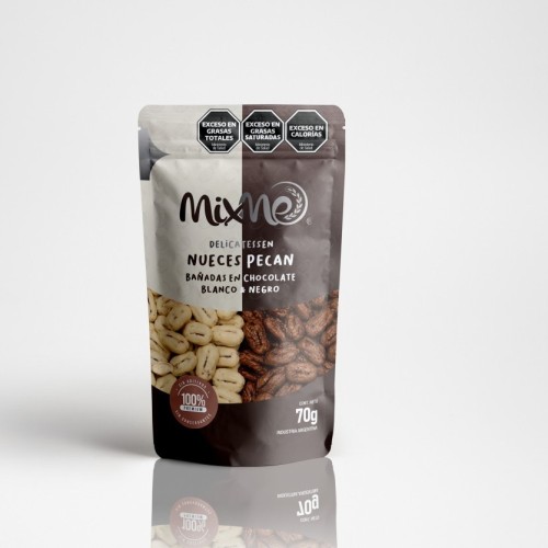 NUECES PECAN BAÑADAS EN CHOCOLATE BLANCO & Negro 70g