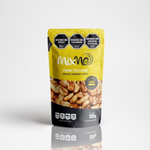 Mani tostado con miel, pimienta y limon 125g Doypack